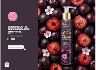 SABONETE FACIAL AMEIXA NEGRA 120ML C/24PCS BELLE ANGEL