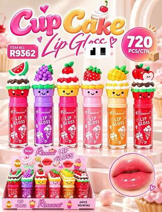Lip gloss cup cake /24pcs Rimocoo