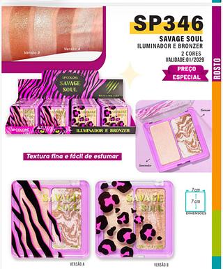 Iluminador e bronzer /24pcs SP-COLORS