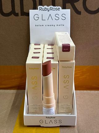 Batom creamy matte /12pcs RUBY ROSE GLASS