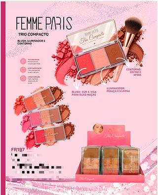 Blush iluminador e contorno /24pcs FEMME PARIS
