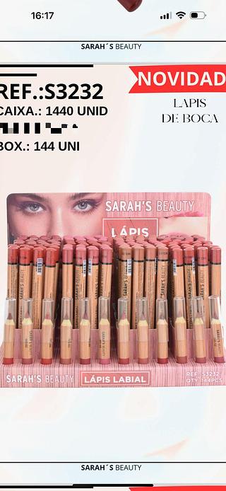 Lapis de Boca c/144pcs (S3232) Sarah's