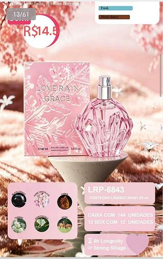 Perfume 30Ml /12pç Love Rain