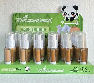 Base Liquida Panda c/24pçs COR ESCURO Yoyo Maquiagem