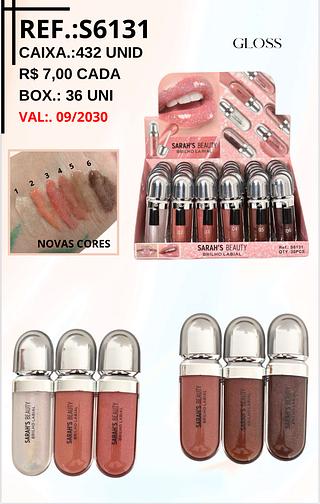 Brilho Labial/ 36pçs (S6131) Sarah's