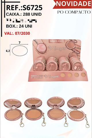 Pó Compacto c/24pçs Sarah´s Beauty