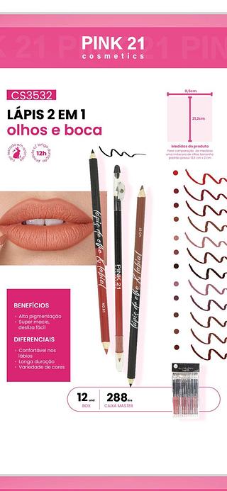 Lapis 2em1 olhos e boca /dz (CS3532) PINK21