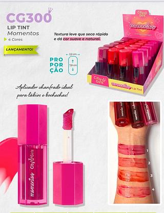 Lip Tint 4 cores /24pçs City Girls