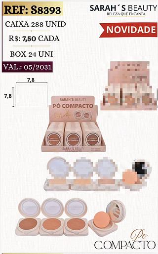 Po compacto cor B /24pcs SARAHS BEAUTY