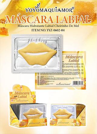 Máscara Hidratante Labial Cheiro de Mel (amarela) c/48pçs Yoyo Maquiagem