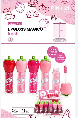 Lip gloss magico c/24pcs Pink 21