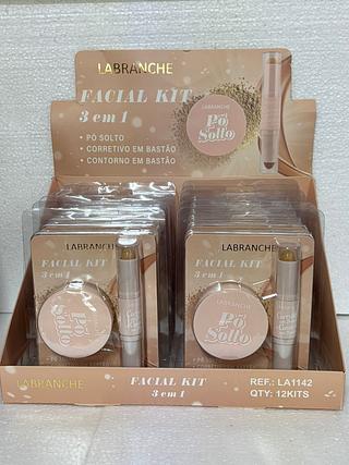 Pó Solto & Contorno Bastão & Corretivo Bastão (kit 3 em 1) c/12çs Labranche
