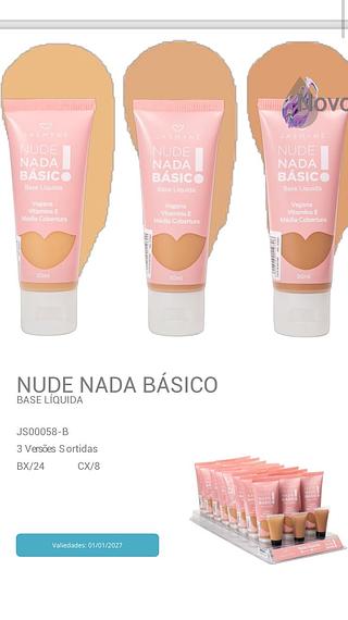 Base Liquida Nude nada básico/ 24pçs (JS00058-B) Jasmyne