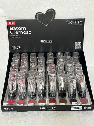 Batom Cremoso Prolips cor 32-47 c/48pcs (GF-B101-A) GRIFFTY