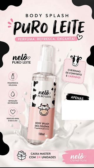 Body splash puro leite 130ml /24pcs NELO