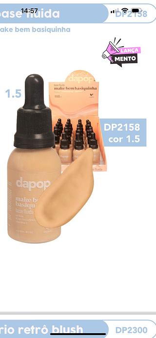 Base Fluída make bem basiquinha cor:1.50/ 24pçs (DP2158-1.50) Dapop