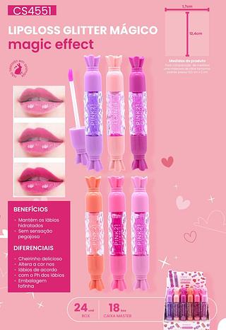 Lip gloss glitter magico c/24 (CS4551) PINK 21