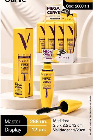 Mascara para Cilios Mega Curve /12pcs Vivai