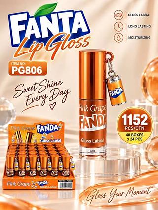 Lip gloss Fanta /24pcs Pink Grape