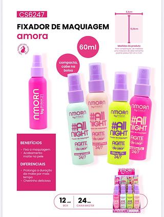 Fixador de Maquiagem (Amora) c/12pçs Pink21