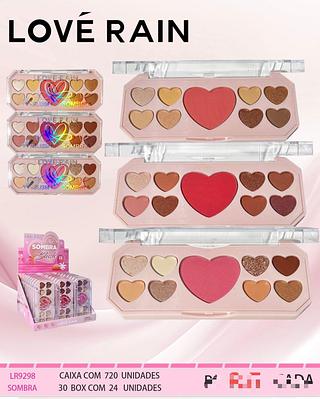 Paleta de sombras e blush c/24pcs LOVE RAIN