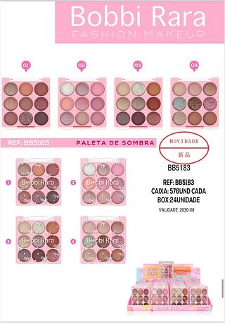 Paleta de sombras C/24pcs Bobbi Rara