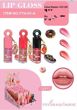 Lip gloss c/24pcs YOYO MAQUIAMOR