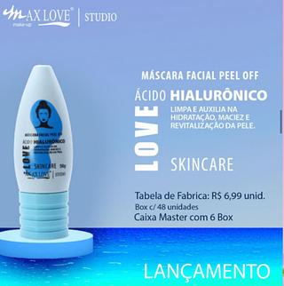 Máscara Facial Peel Off (Ácido HIalurônico) c/ Max Love