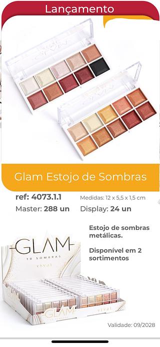 Estojo de sombras Glam/ 24pçs (4073.1.1) Vivai