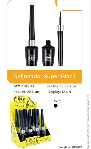 Delineador Super black C/12pçs (2182.1.1) Vivai