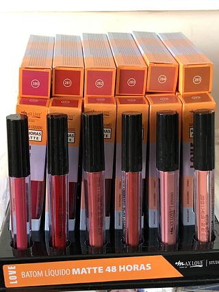 Batom Liquido Matte 48hrs cor:280-285/ 48pçs MAX LOVE