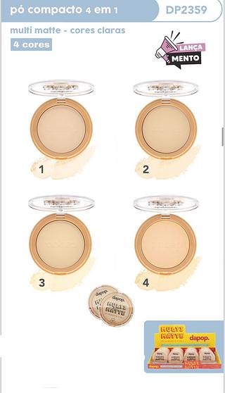 Po compacto cores CLARAS c/24pcs DAPOP