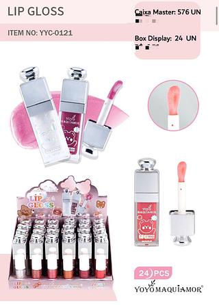 Lip Gloss com Glitter /24pçs Yoyo Maquiagem