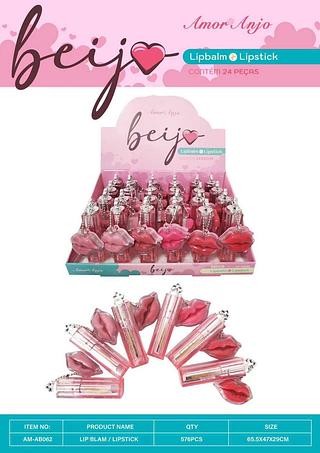Lip BALM E Lipstick c/24pcs Amor&anjo