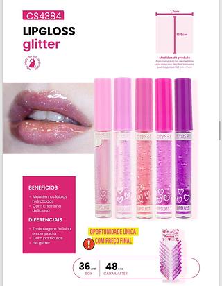 Lip Gloss Glitter /36pcs PINK 21