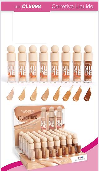 Corretivo Liquido Nude Max/ 48pçs FEBELLA
