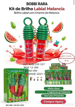 Kit de brilho labial melancia /12pcs BOBBI RARA