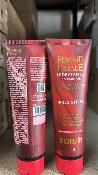 Hidratante Corporal Femme Fatale (Irresistível) c/12pçs Porán