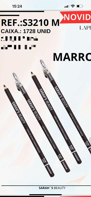 Lapis de Olhos Marrom c/12pcs （S3210-M) Sarah's