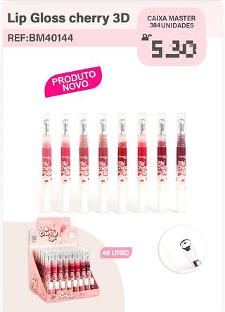 Lip gloss cherry 3D C/48PCS FEBELLA
