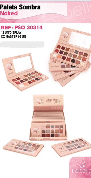Paleta de sombras Naked/ 12pçs (PSO30314) Febella