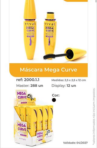Mascara para Cilios Mega Curve /12pcs Vivai