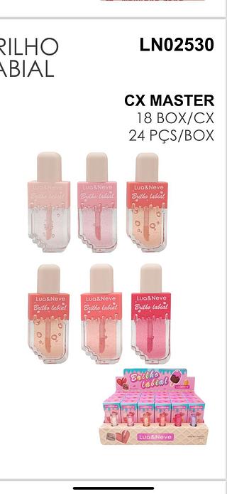 Brilho Labial c/24pcs (LN02530) Lua&neve PROMOCAO