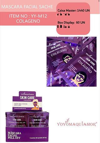 Mascara facial sache COLAGENO c/60pcs YOYO MAQUIAMOR