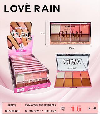 Paleta 3 em 1 c/12pçs Love Rain