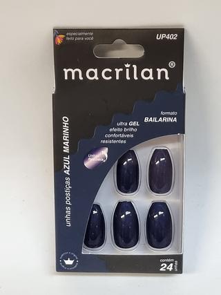 Unha posticas azul marinho Bailarina Macrilan C/12pcs UP402