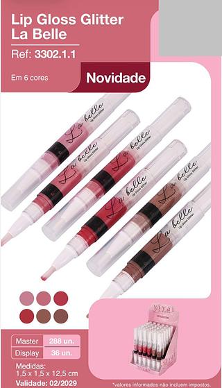 Lip gloss glitter la belle /36pcs VIVAI