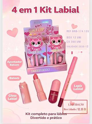 4 EM 1 Kit labial c/12pcs BOBBI RARA