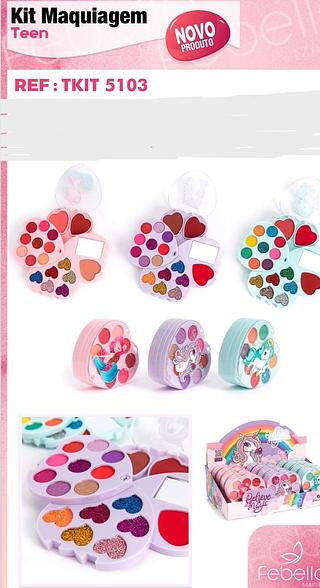 Kit de sombras Teen Believe in magic/ 12pçs (TKIT5103) Febella