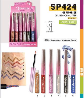 Delineador com Glitter C/24pçs Sp Colors